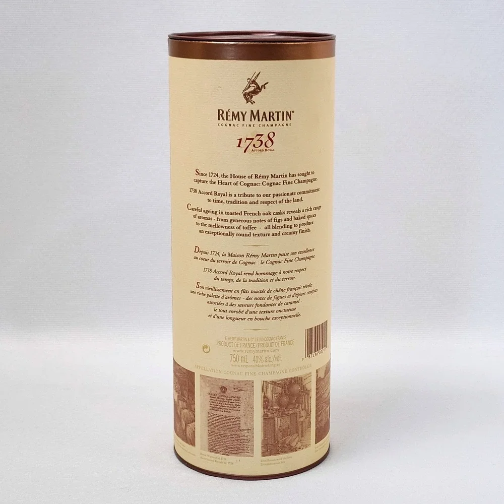 Remy‎ Martin Empty Tube Cognac Fine Champagne 1738 Accord Royal TUBE ONLY